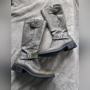Eric Michael Montana Gray Leather Boots 39